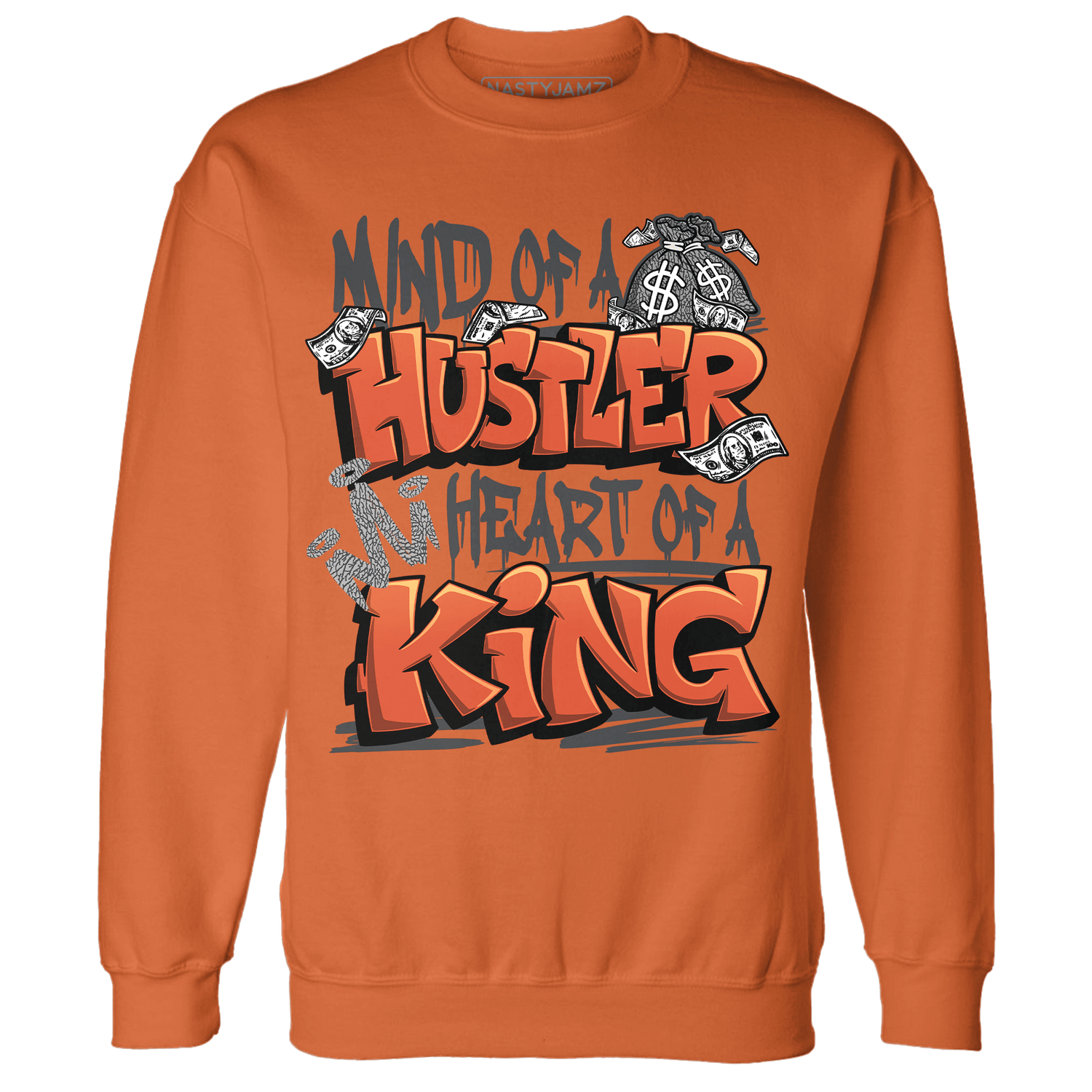 Georgia Peach 3s Sweatshirt Match Hustler Heart King - NastyJamz