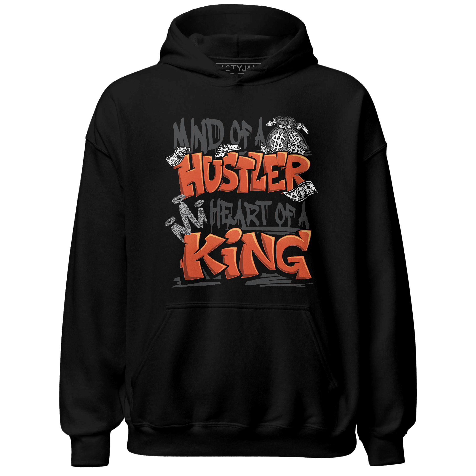 Georgia Peach 3s Hoodie Match Hustler Heart King - NastyJamz
