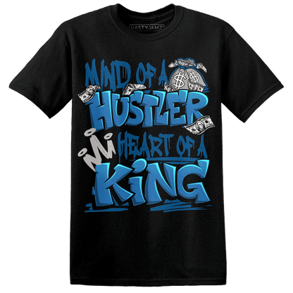 Industrial Blue 4s T Shirt Match Hustler Heart King - NastyJamz