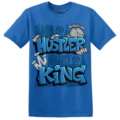 Industrial Blue 4s T Shirt Match Hustler Heart King - NastyJamz