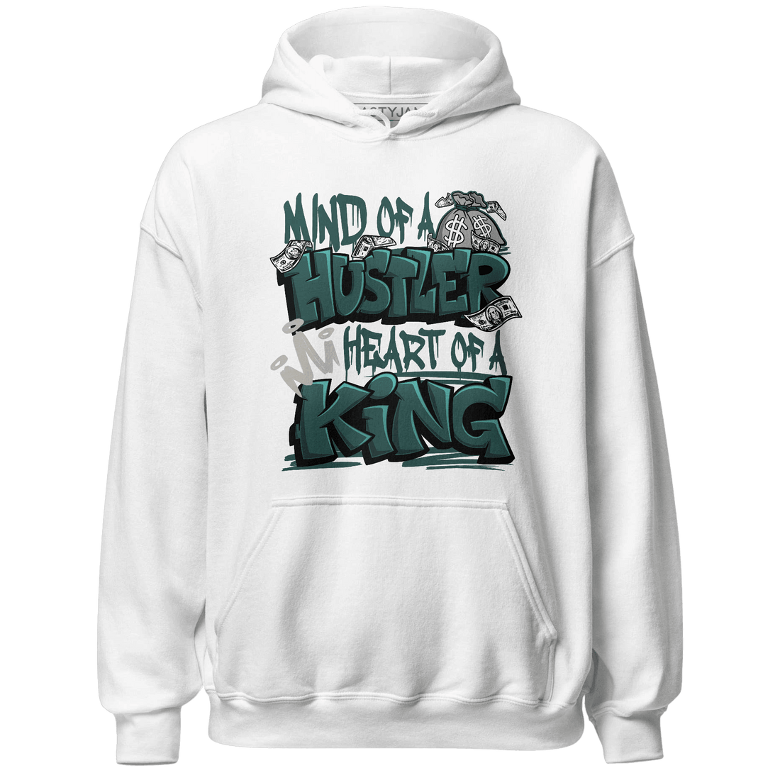 Oxidized Green 4s Hoodie Match Hustler Heart King - NastyJamz
