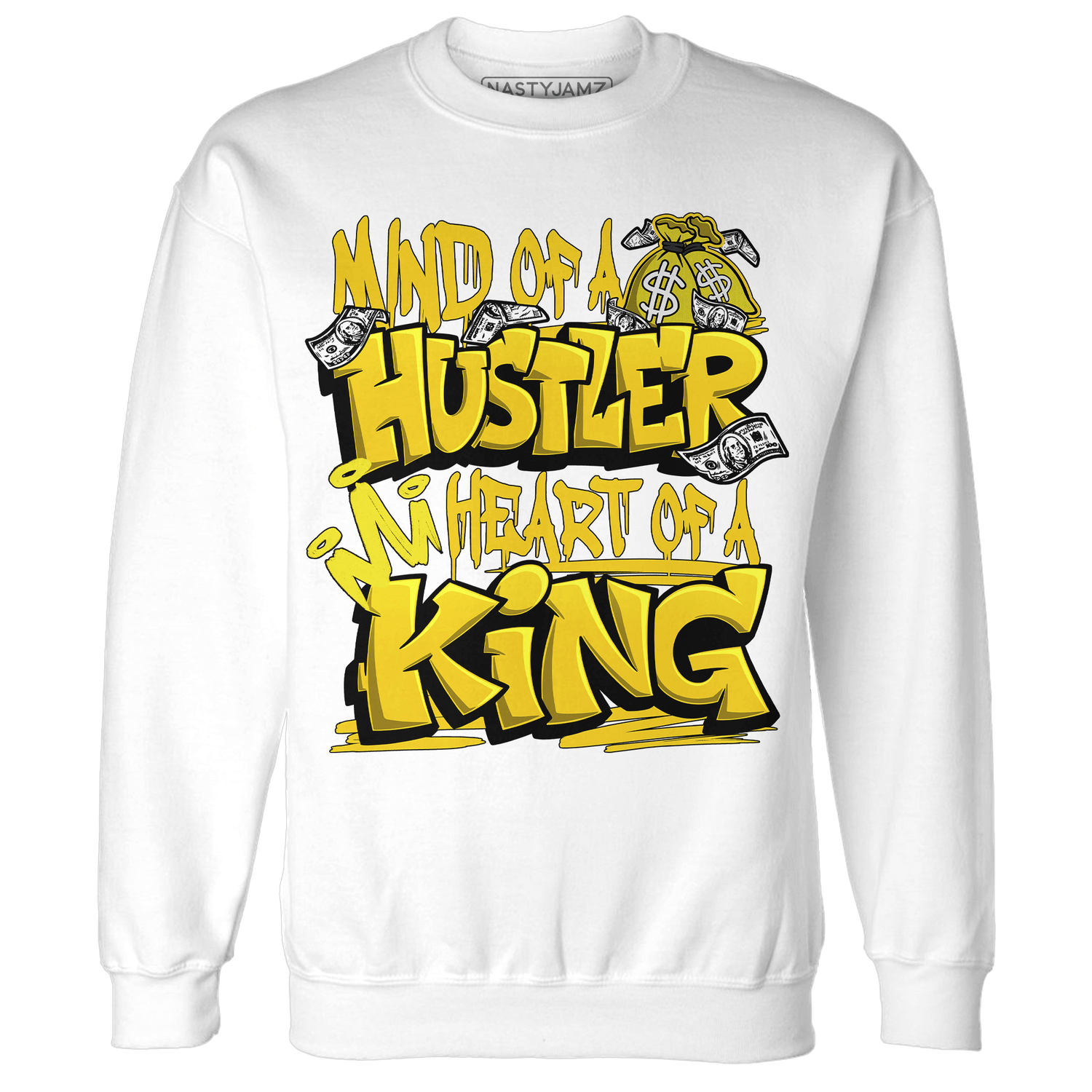 Vivid Sulfur 4s Sweatshirt Match Hustler Heart King - NastyJamz