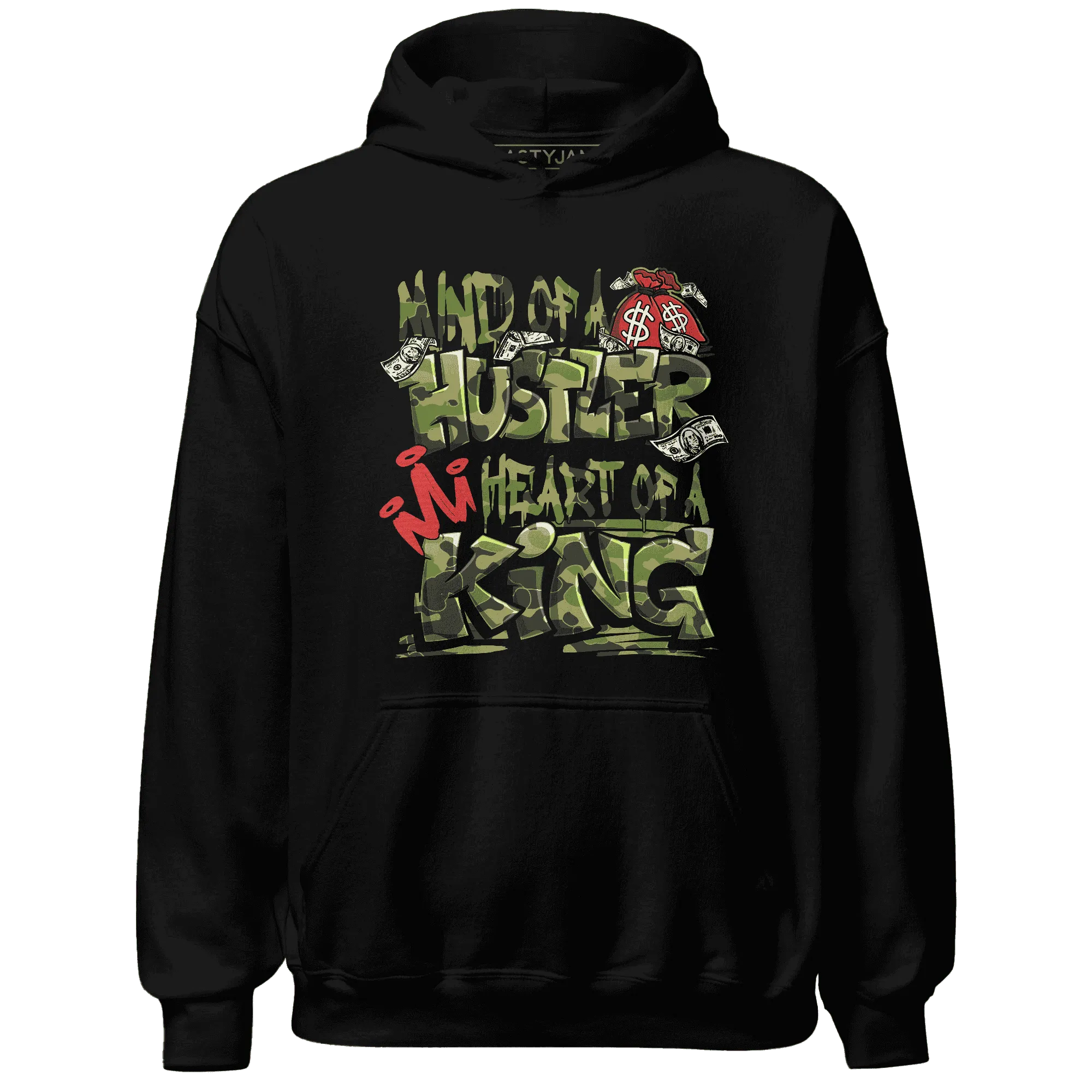AM-90-Dark-Sage-Solar-Red-NastyJamz-Hoodie-Match-Hustler-Heart-King