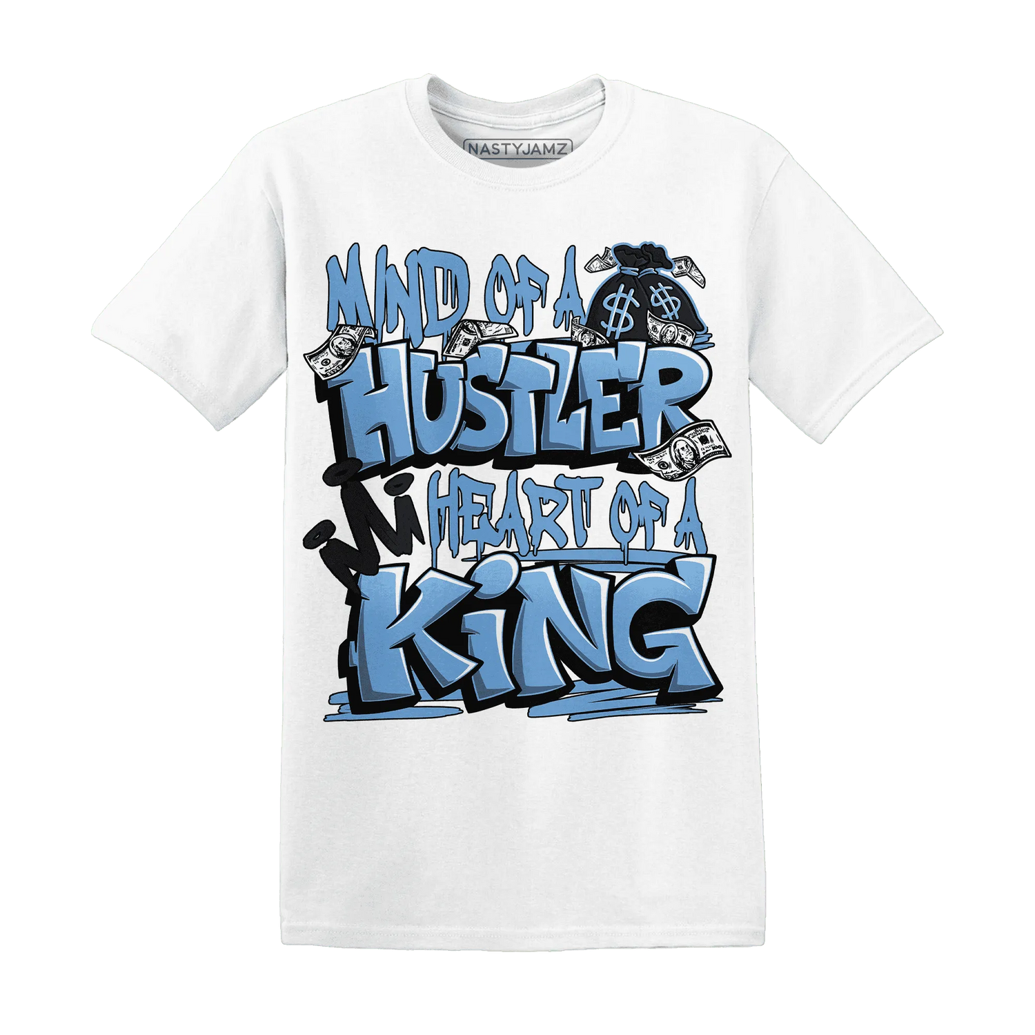 NastyJamz-AM-Plus-Black-Univercitii-Blue-T-Shirt-Match-Hustler-Heart-King