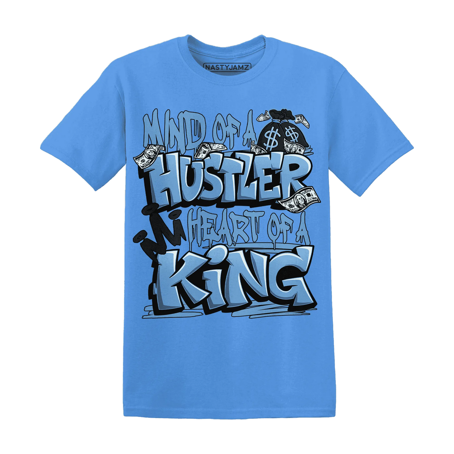 NastyJamz-AM-Plus-Black-Univercitii-Blue-T-Shirt-Match-Hustler-Heart-King