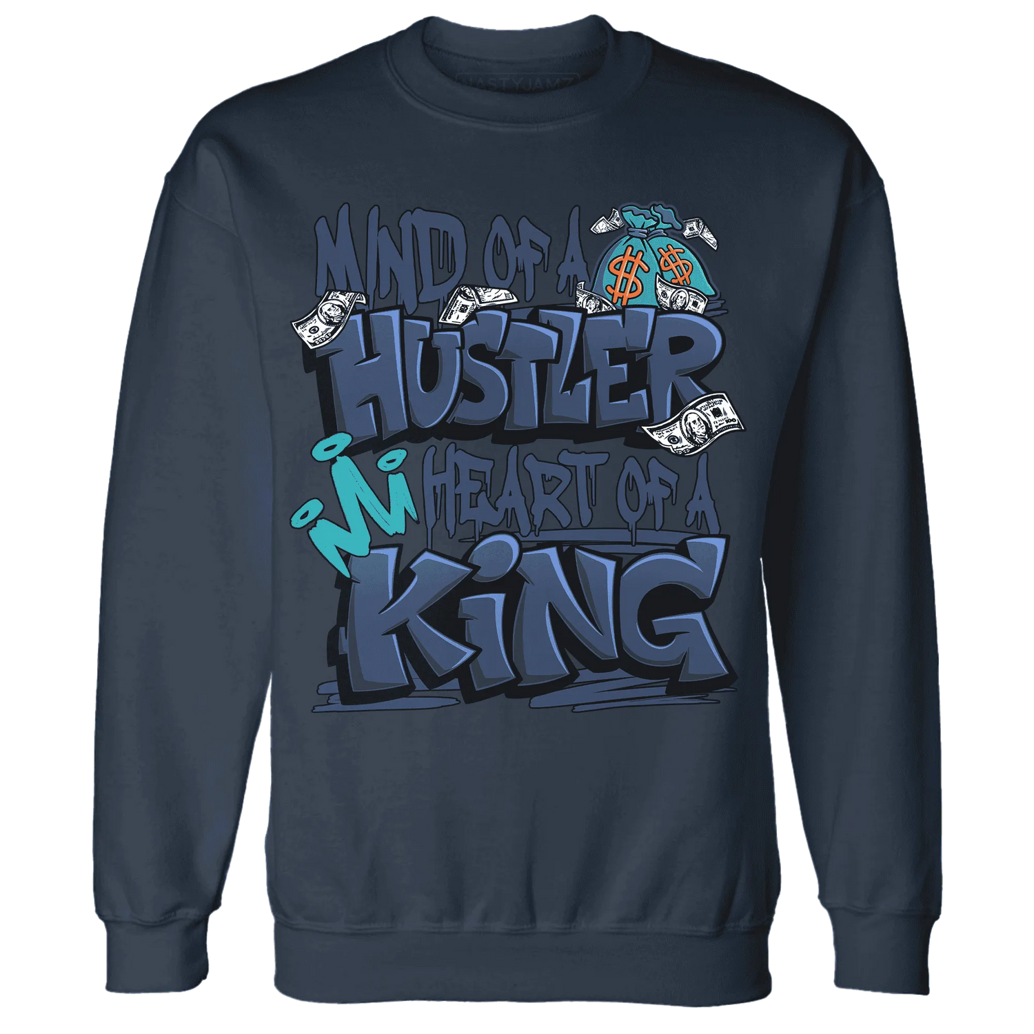 NastyJamz-AM-Plus-Drift-Midnight-Navy-Total-Orange-Dusty-Cactus-Sweatshirt-Match-Hustler-Heart-King