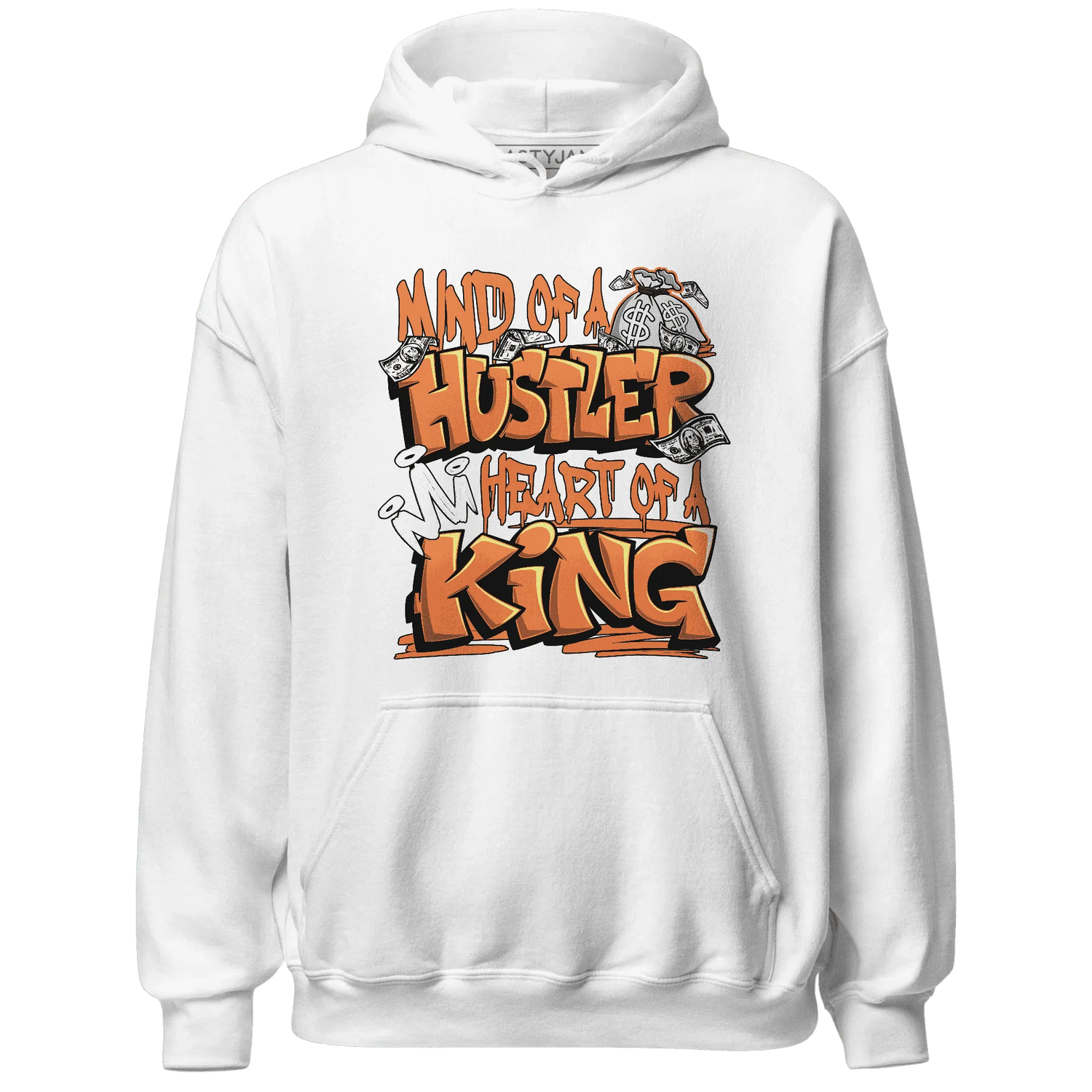 NastyJamz-AM-TW-White-Orange-Hoodie-Match-Hustler-Heart-King