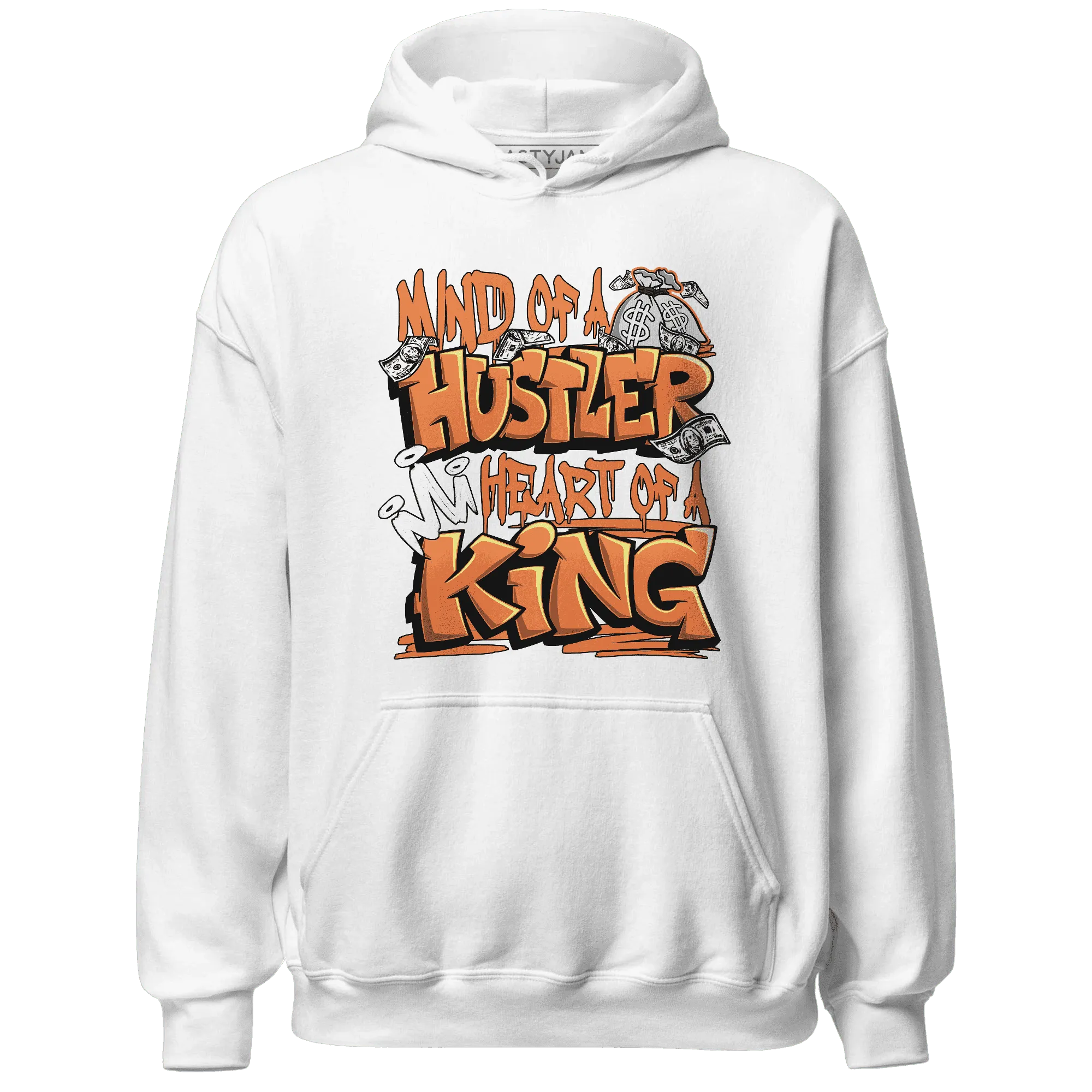 NastyJamz-AM-TW-White-Orange-Hoodie-Match-Hustler-Heart-King