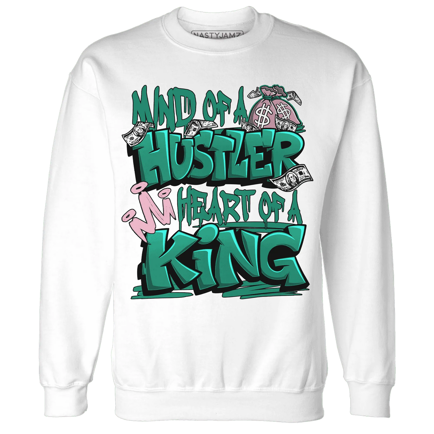 NastyJamz-Dunk-Pink-Malachite-Medium-Soft-Low-Sail-Sweatshirt-Match-Hustler-Heart-King