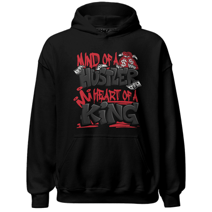 Jumman Jack Universityy Red Hoodie Match Hustler Heart King - NastyJamz