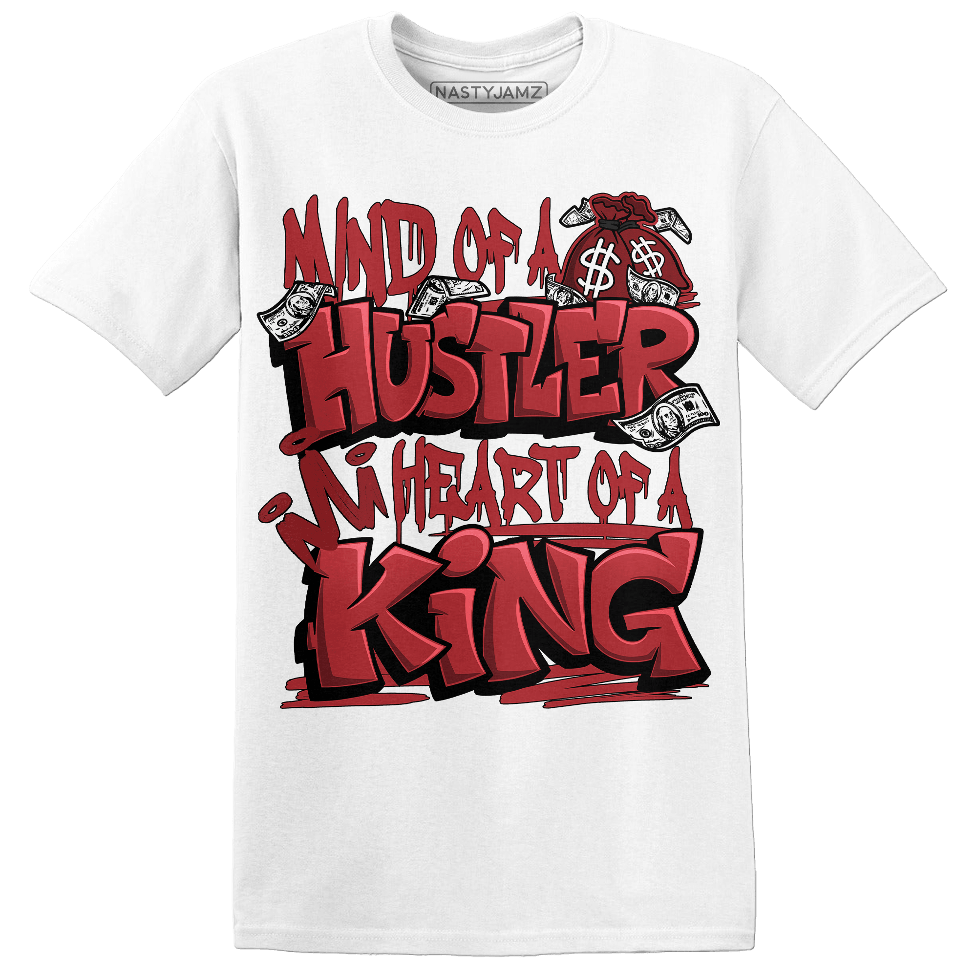 Cherry 12s T Shirt Match Hustler Heart King - NastyJamz