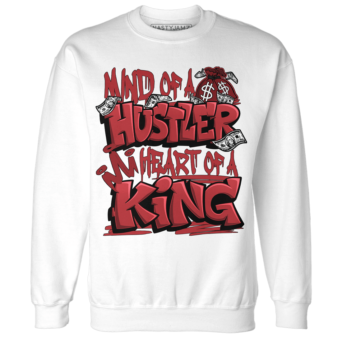 Cherry 12s Sweatshirt Match Hustler Heart King - NastyJamz