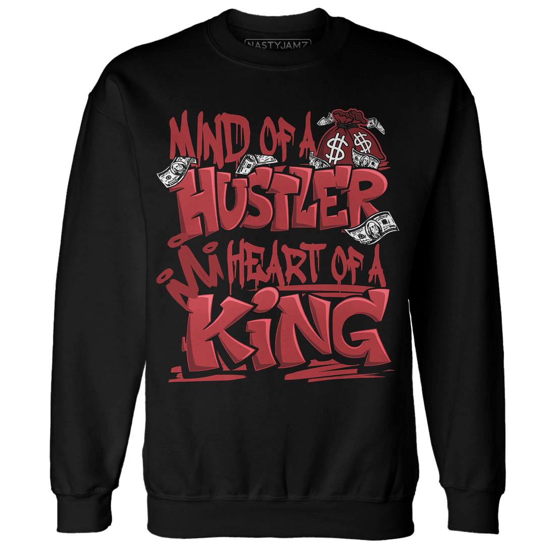 Cherry 12s Sweatshirt Match Hustler Heart King - NastyJamz