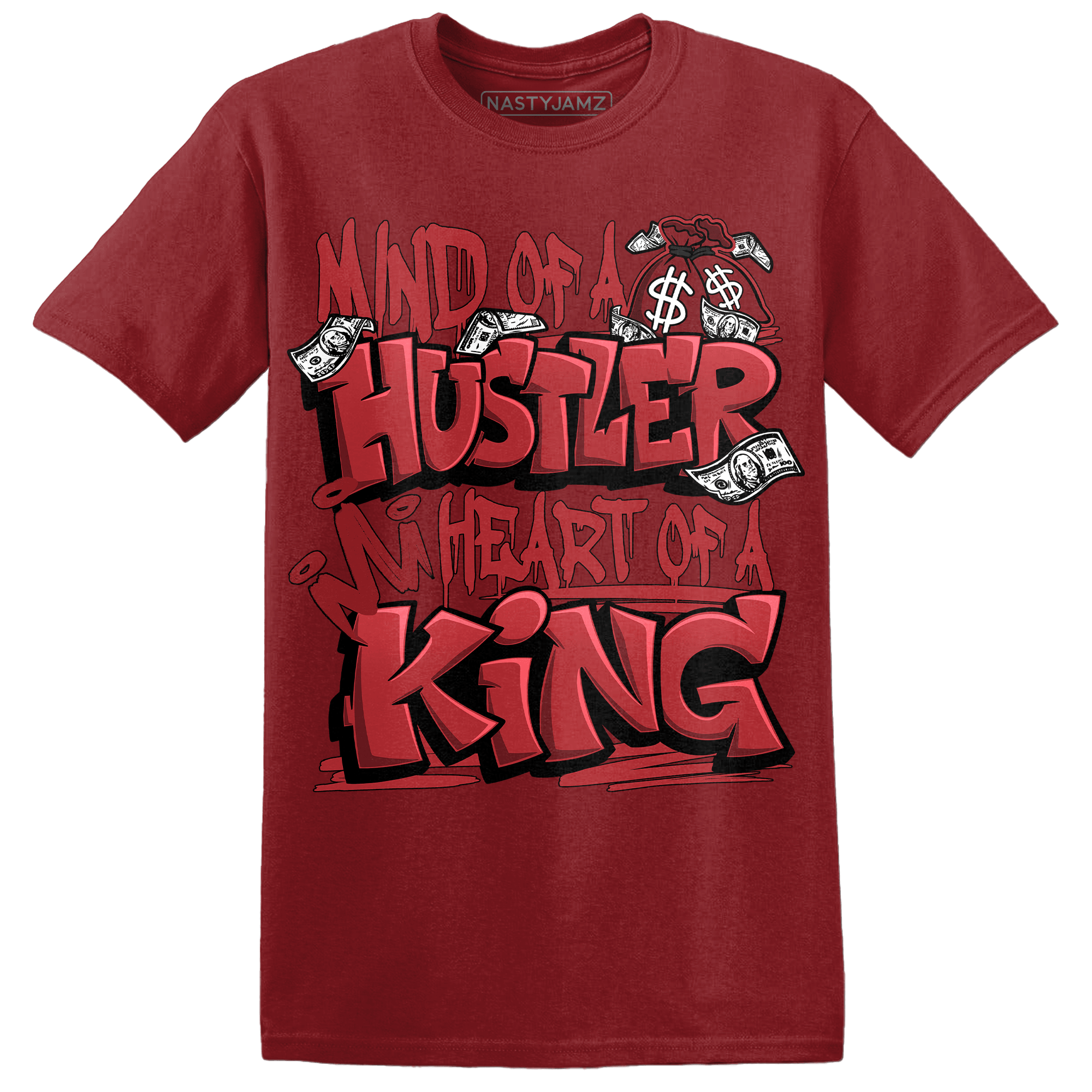 Cherry 12s T Shirt Match Hustler Heart King - NastyJamz