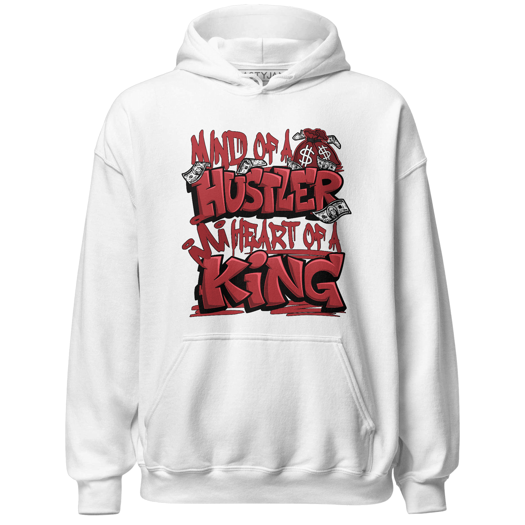 Cherry 12s Hoodie Match Hustler Heart King - NastyJamz