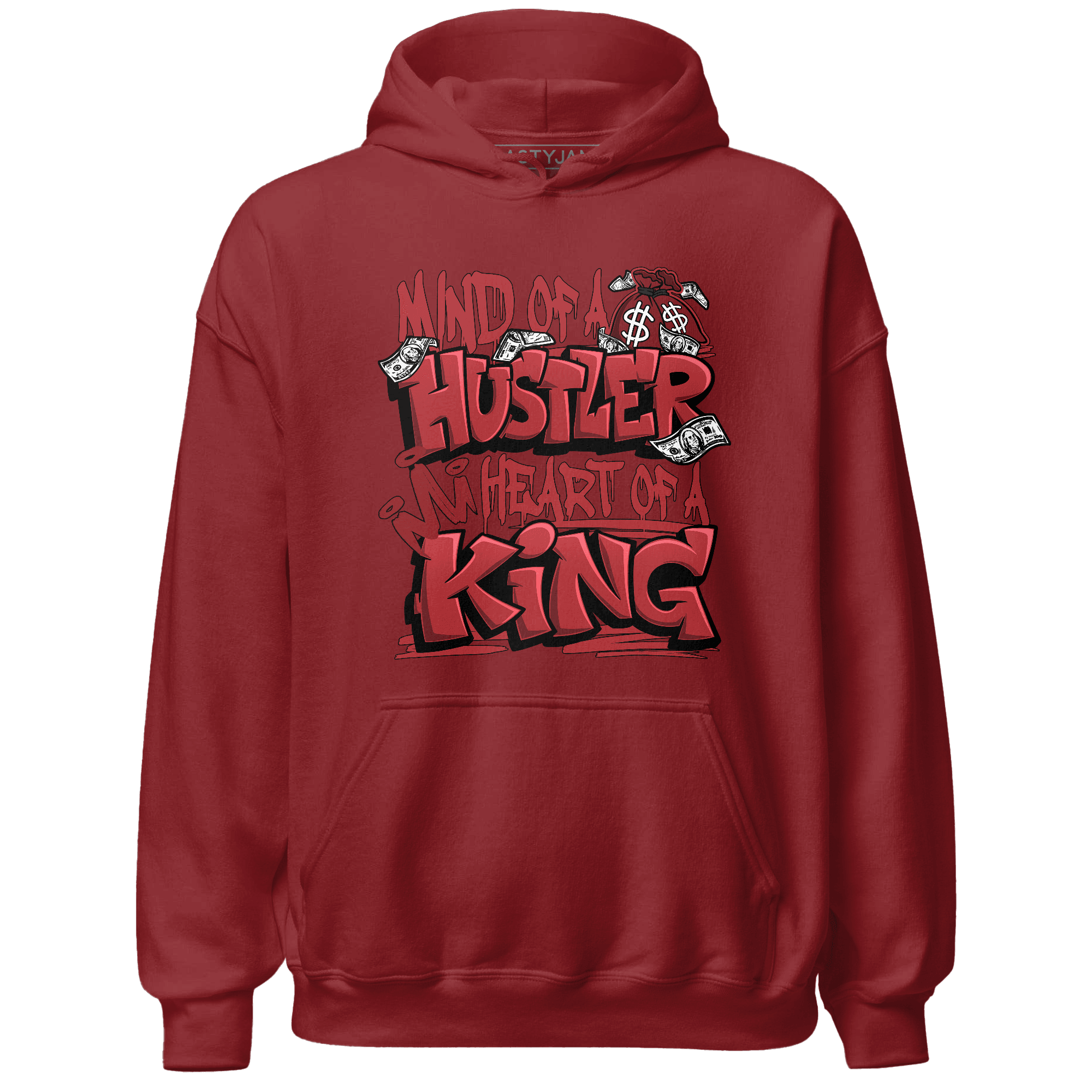 Cherry 12s Hoodie Match Hustler Heart King - NastyJamz