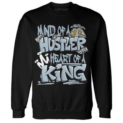 Blue Grey 13s Sweatshirt Match Hustler Heart King - NastyJamz