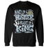 Blue Grey 13s Sweatshirt Match Hustler Heart King - NastyJamz