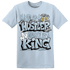 Blue Grey 13s T Shirt Match Hustler Heart King - NastyJamz