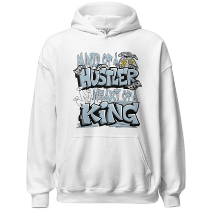Blue Grey 13s Hoodie Match Hustler Heart King - NastyJamz