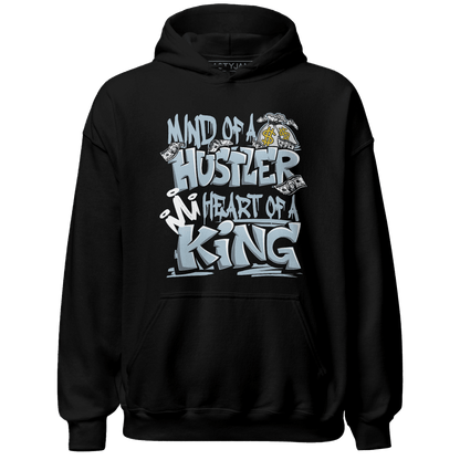 Blue Grey 13s Hoodie Match Hustler Heart King - NastyJamz