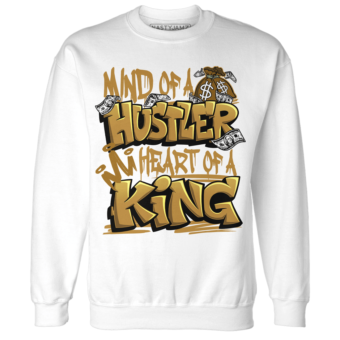 Wheat 13s Sweatshirt Match Hustler Heart King - NastyJamz