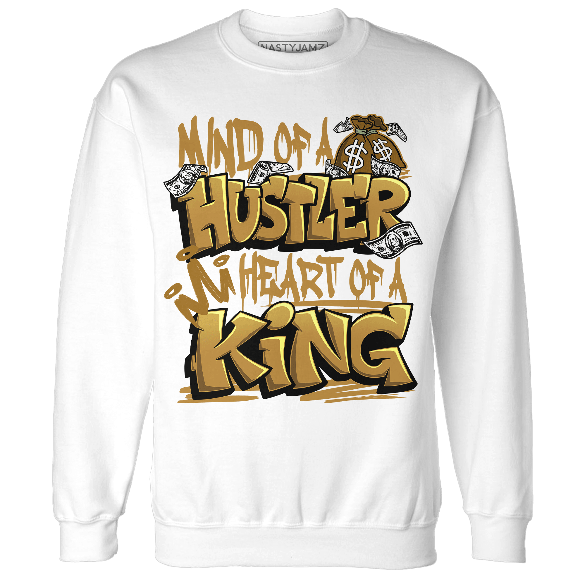 Wheat 13s Sweatshirt Match Hustler Heart King - NastyJamz