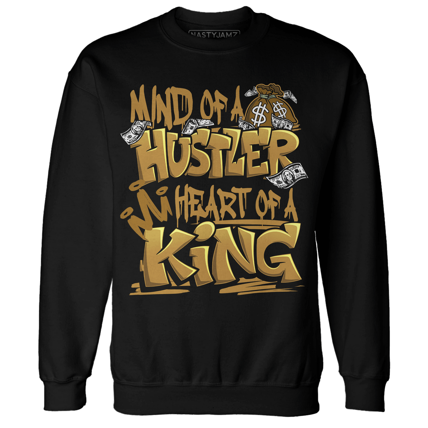 Wheat 13s Sweatshirt Match Hustler Heart King - NastyJamz