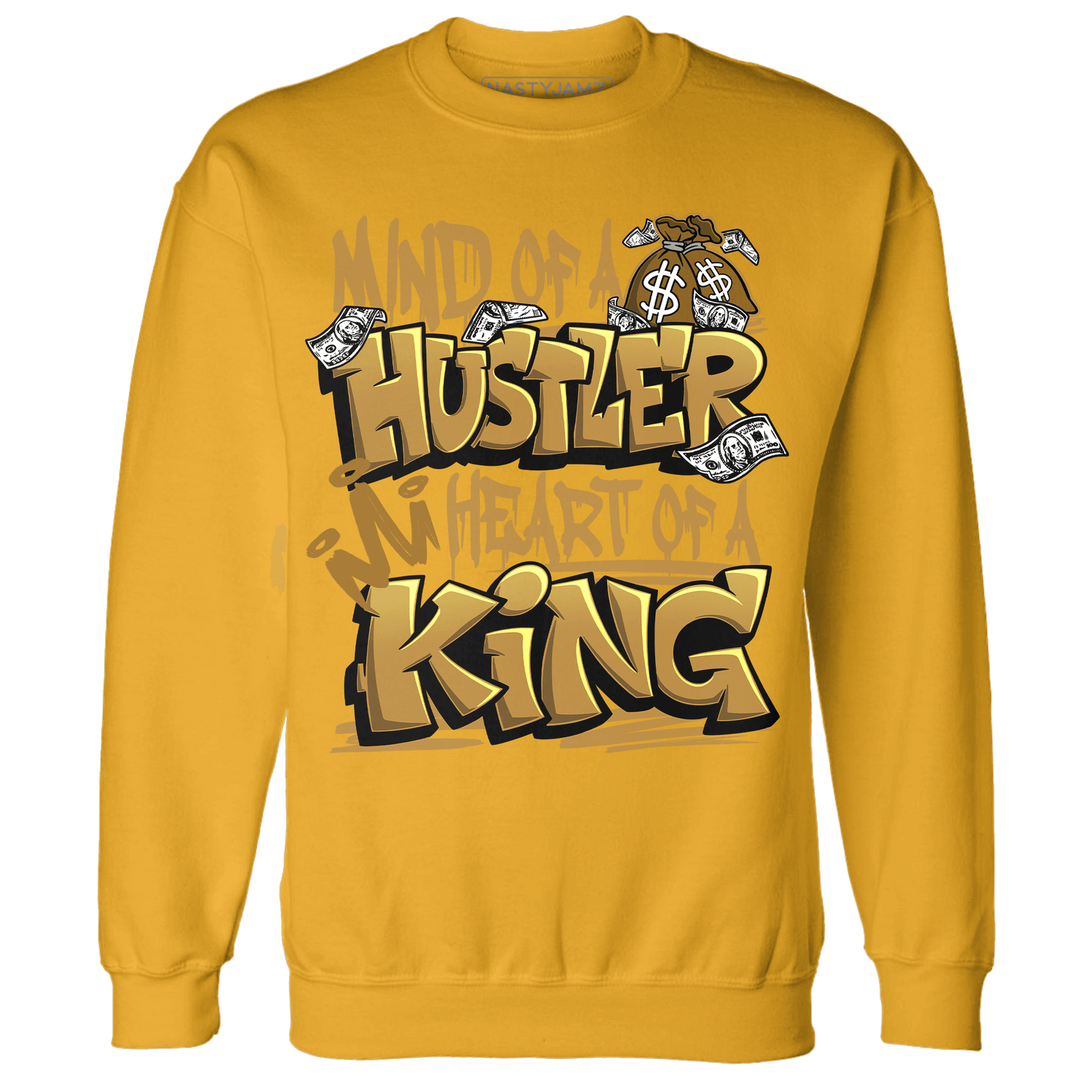 Wheat 13s Sweatshirt Match Hustler Heart King - NastyJamz