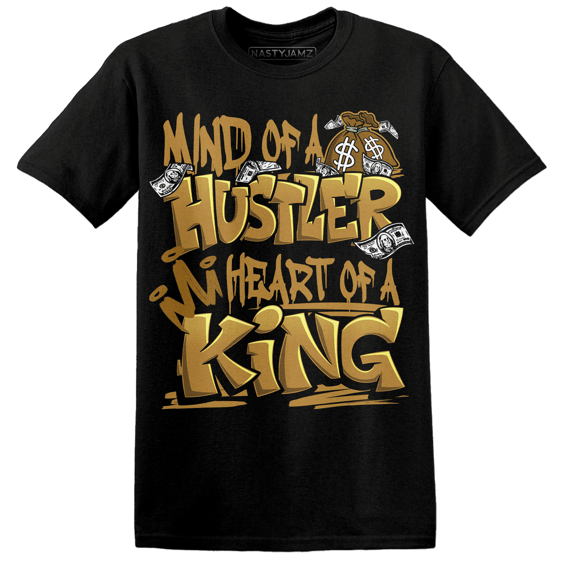 Wheat 13s T Shirt Match Hustler Heart King - NastyJamz