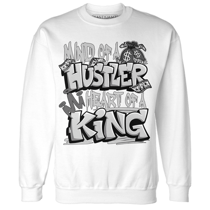 Retro High OG Black White 1s Sweatshirt Match Hustler Heart King - NastyJamz