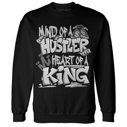 Retro High OG Black White 1s Sweatshirt Match Hustler Heart King - NastyJamz