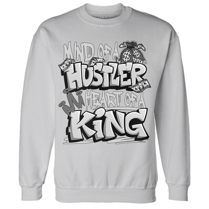Retro High OG Black White 1s Sweatshirt Match Hustler Heart King - NastyJamz