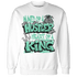 Green Glow 3s Sweatshirt Match Hustler Heart King - NastyJamz