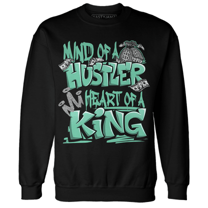 Green Glow 3s Sweatshirt Match Hustler Heart King - NastyJamz