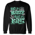 Green Glow 3s Sweatshirt Match Hustler Heart King - NastyJamz