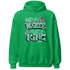 Green Glow 3s Hoodie Match Hustler Heart King - NastyJamz