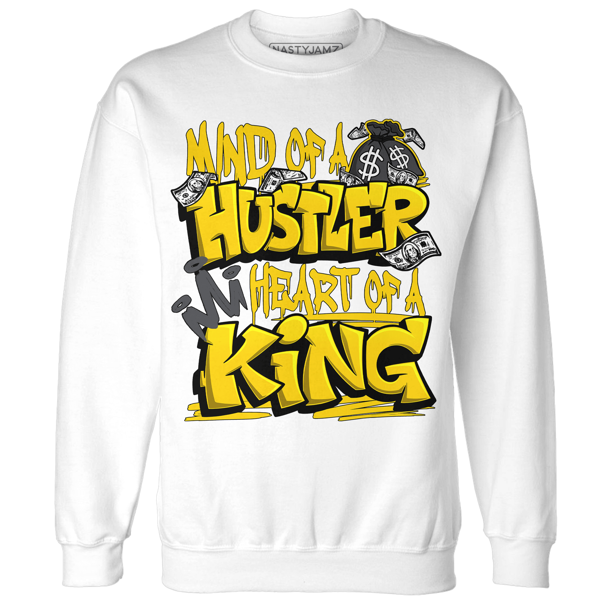 Thunder 4s Sweatshirt Match Hustler Heart King - NastyJamz