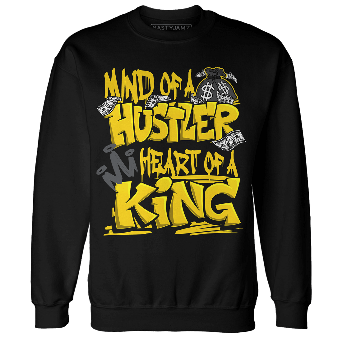 Thunder 4s Sweatshirt Match Hustler Heart King - NastyJamz