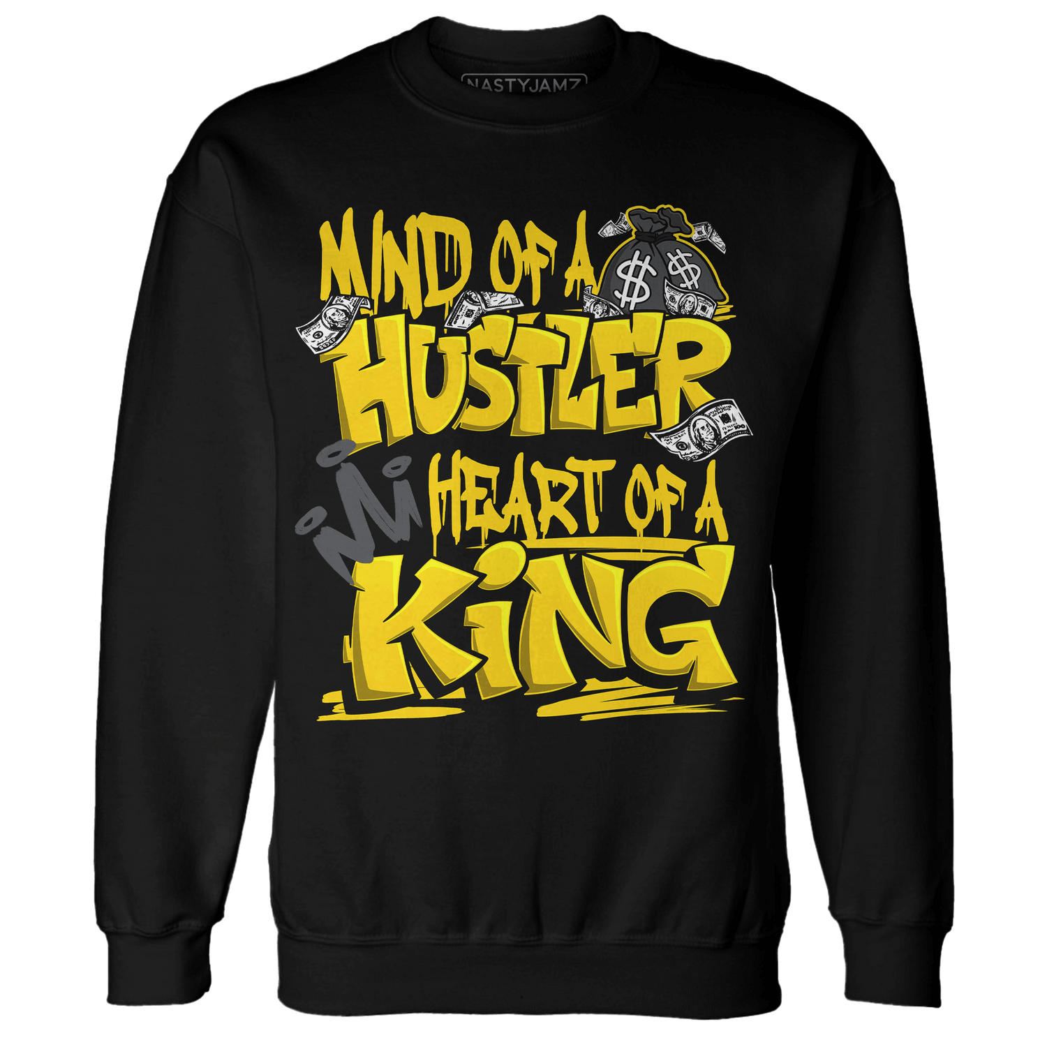 Thunder 4s Sweatshirt Match Hustler Heart King - NastyJamz