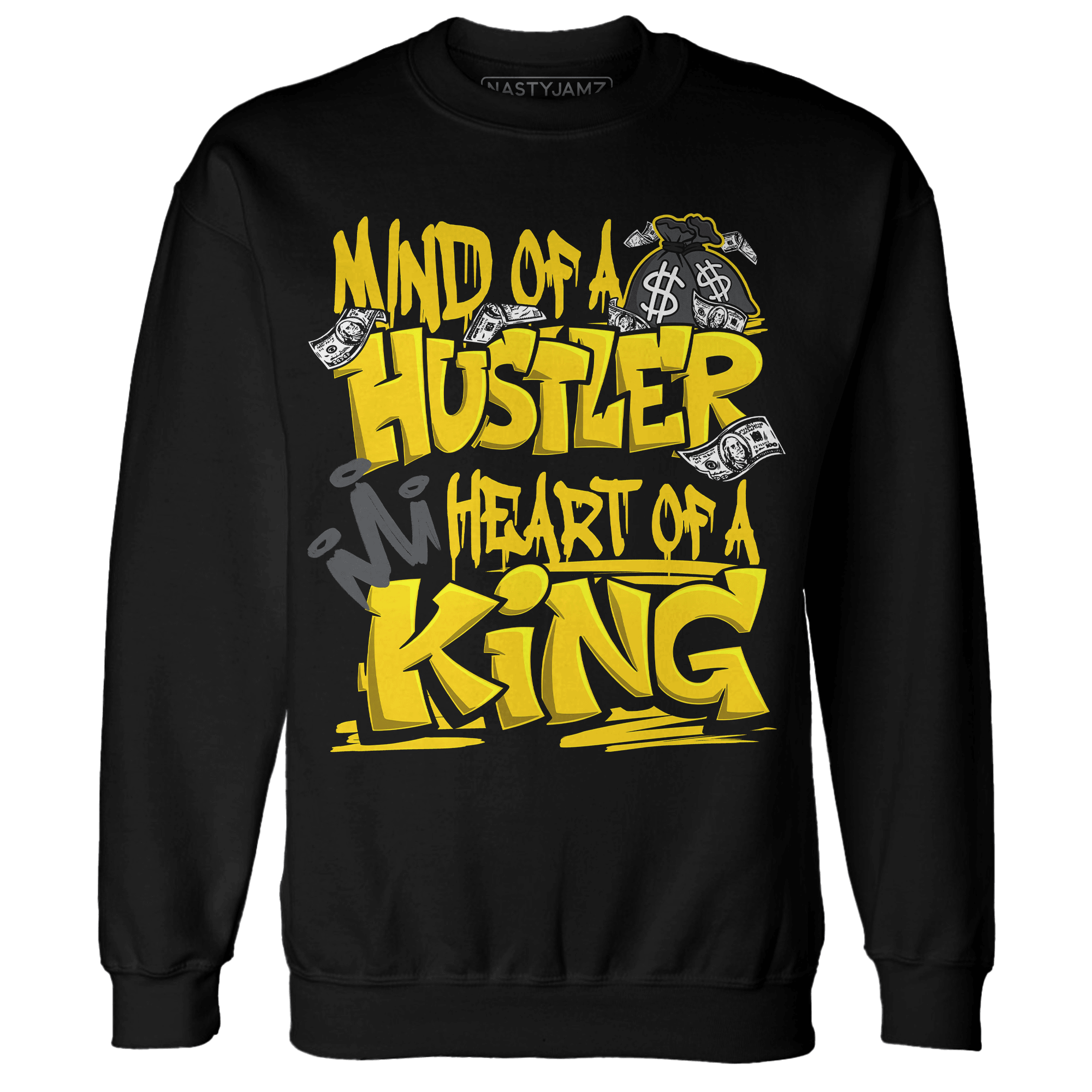 Thunder 4s Sweatshirt Match Hustler Heart King - NastyJamz