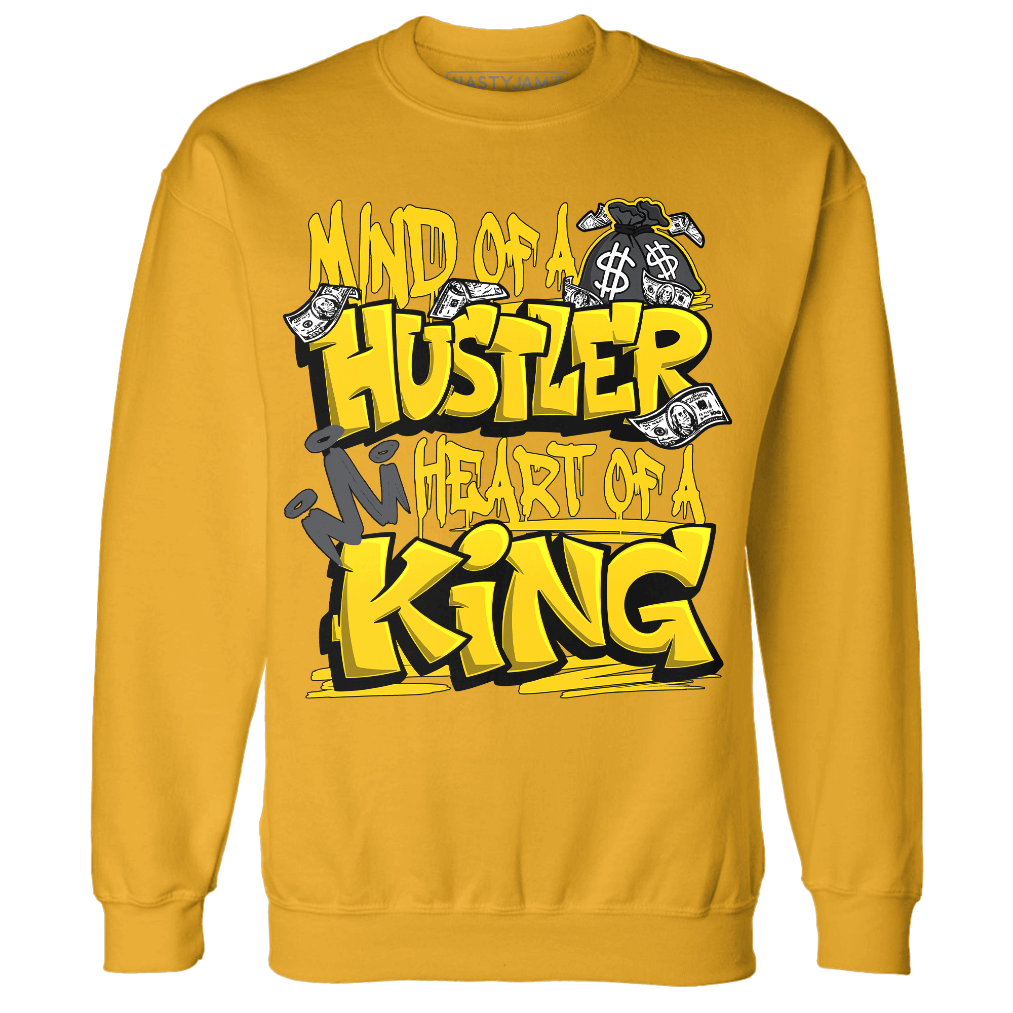 Thunder 4s Sweatshirt Match Hustler Heart King - NastyJamz