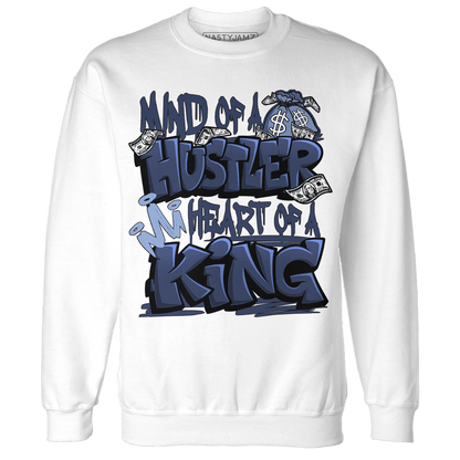 Midnight Navy 5s Sweatshirt Match Hustler Heart King - NastyJamz