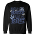 Midnight Navy 5s Sweatshirt Match Hustler Heart King - NastyJamz