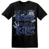 Midnight Navy 5s T Shirt Match Hustler Heart King - NastyJamz