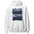 Midnight Navy 5s Hoodie Match Hustler Heart King - NastyJamz
