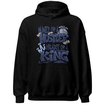 Midnight Navy 5s Hoodie Match Hustler Heart King - NastyJamz