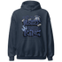 Midnight Navy 5s Hoodie Match Hustler Heart King - NastyJamz