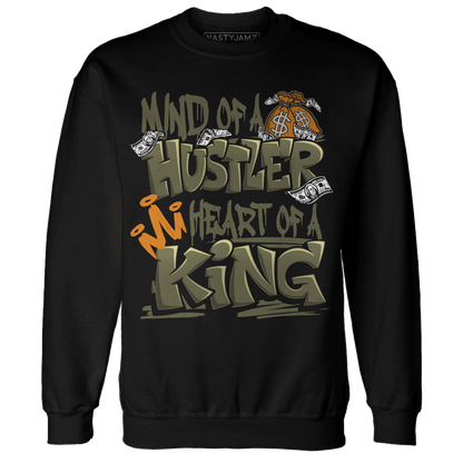 Olive 5s Sweatshirt Match Hustler Heart King - NastyJamz