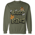 Olive 5s Sweatshirt Match Hustler Heart King - NastyJamz